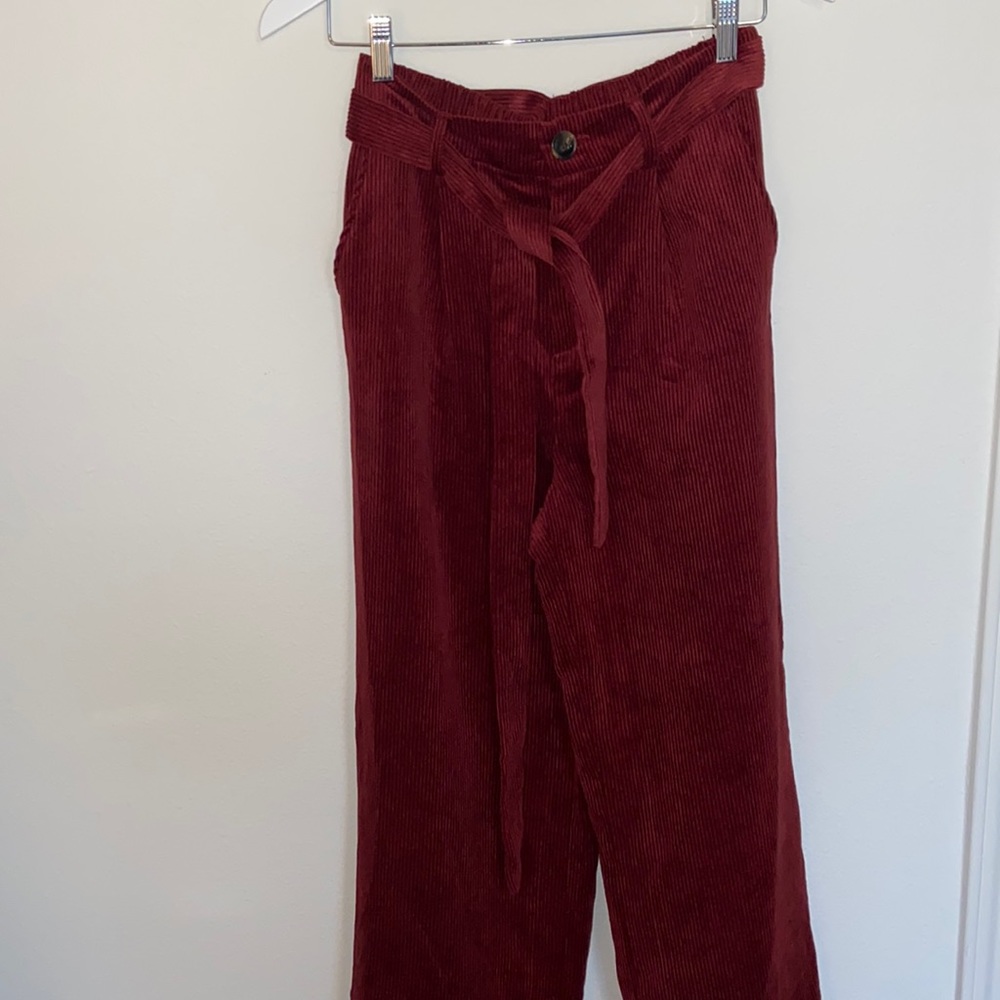 FOREVER 21 WIDE LEG CORDUROY PANTS